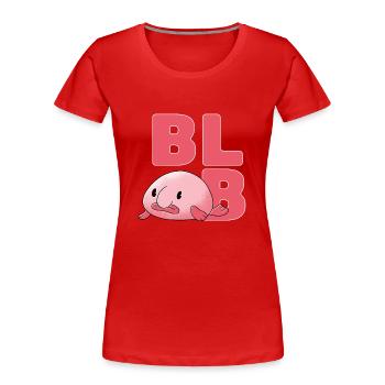 Blobfisch - Frauen Premium Bio T-Shirt - Rot - Vorne - Mia (176cm)