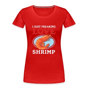 Krabben Garnelen Krabbenliebhaber Krabbe Geschenk - Frauen Premium Bio T-Shirt - Rot - Vorne - Mia (176cm)