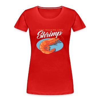 Krabben Krabbenliebhaber Garnelen Krabbe Geschenk - Frauen Premium Bio T-Shirt - Rot - Vorne - Mia (176cm)