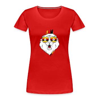 Uganda - Frauen Premium Bio T-Shirt - Rot - Vorne - Mia (176cm)
