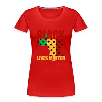 Black History Month Black History - Women's Premium Organic T-Shirt - red - Front - Mia (176cm)