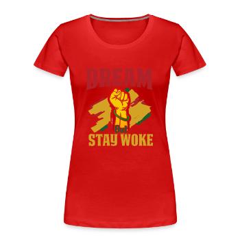 Black History Month Black History - Women's Premium Organic T-Shirt - red - Front - Mia (176cm)