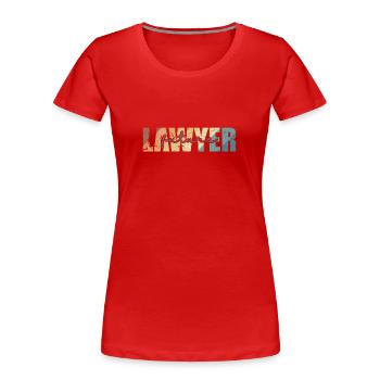 Avocat Futur Profession Juriste - T-shirt bio Premium Femme - rouge - Devant - Mia (176cm)