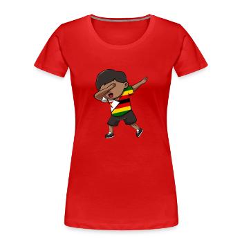 Zimbabwe - T-shirt bio Premium Femme - rouge - Devant - Mia (176cm)