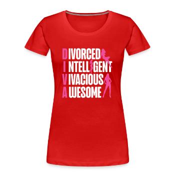 Happy Divorce Party Divorced - Women's Premium Organic T-Shirt - red - Front - Mia (176cm)