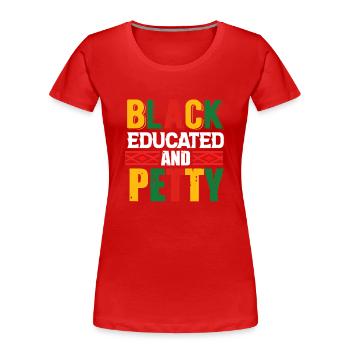 Black History Month Black History - Women's Premium Organic T-Shirt - red - Front - Mia (176cm)