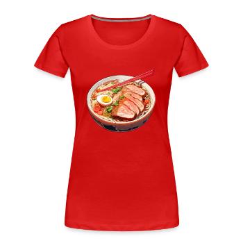 Anime Ramen Nudeln - Frauen Premium Bio T-Shirt - Rot - Vorne - Mia (176cm)