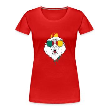 Cameroun - T-shirt bio Premium Femme - rouge - Devant - Mia (176cm)
