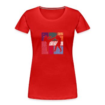 Martial arts - Women's Premium Organic T-Shirt - red - Front - Mia (176cm)