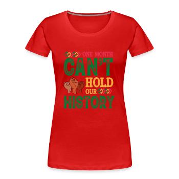 Black History Month Black History - Women's Premium Organic T-Shirt - red - Front - Mia (176cm)