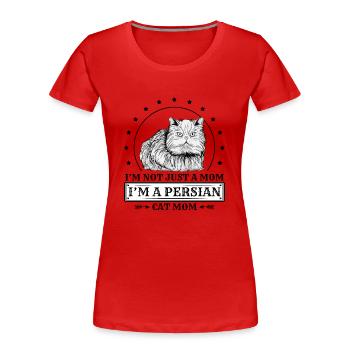 Chat persan Chat Amoureux Propriétaire de chat Persan Longhair C - T-shirt bio Premium Femme - rouge - Devant - Mia (176cm)