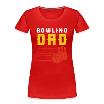 Bowling - Frauen Premium Bio T-Shirt - Rot - Vorne - Mia (176cm)