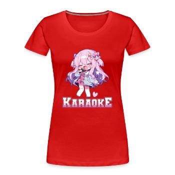 Filles Manga Anime Karaoké - T-shirt bio Premium Femme - rouge - Devant - Mia (176cm)