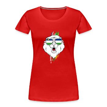 République centrafricaine - T-shirt bio Premium Femme - rouge - Devant - Mia (176cm)