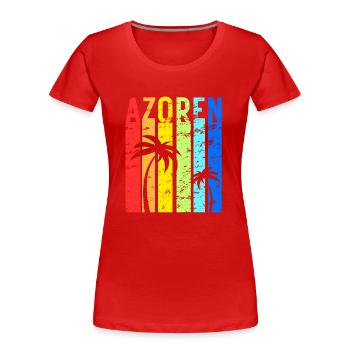 Azoren Portugal Atlantik Insel Idee - Frauen Premium Bio T-Shirt - Rot - Vorne - Mia (176cm)