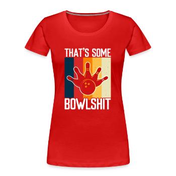 Bowling - Frauen Premium Bio T-Shirt - Rot - Vorne - Mia (176cm)