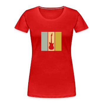 Rock - Frauen Premium Bio T-Shirt - Rot - Vorne - Mia (176cm)