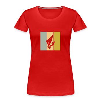 Kite - Frauen Premium Bio T-Shirt - Rot - Vorne - Mia (176cm)
