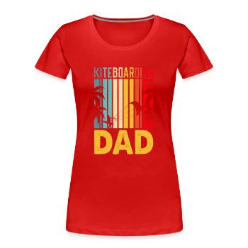 Kitesurf Kitesurfer Kiteboard - Frauen Premium Bio T-Shirt - Rot - Vorne - Mia (176cm)