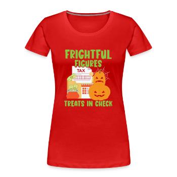 Schreckliche Gestalten Leckereien im Scheck Hallow - Frauen Premium Bio T-Shirt - Rot - Vorne - Mia (176cm)