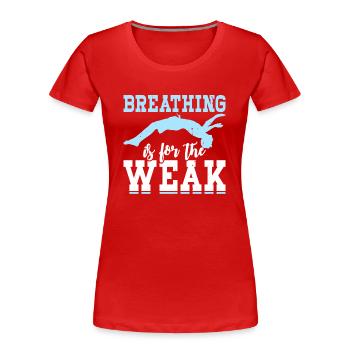 Flotteur de natation - T-shirt bio Premium Femme - rouge - Devant - Mia (176cm)