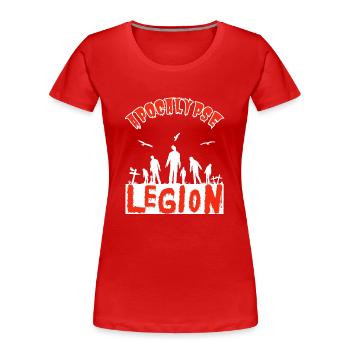 "Apocalypse Legion", Horde-Zombies - Frauen Premium Bio T-Shirt - Rot - Vorne - Mia (176cm)
