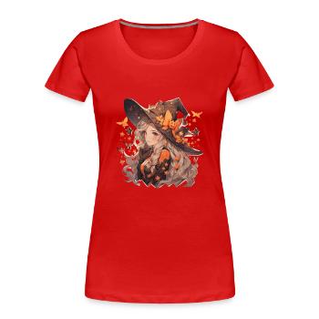 Witch Witch Witch Halloween Witch Outfit - Women's Premium Organic T-Shirt - red - Front - Mia (176cm)