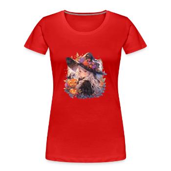 Witch Witch Witch Halloween Witch Outfit - Women's Premium Organic T-Shirt - red - Front - Mia (176cm)
