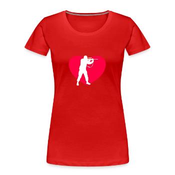 Soldat - Frauen Premium Bio T-Shirt - Rot - Vorne - Mia (176cm)