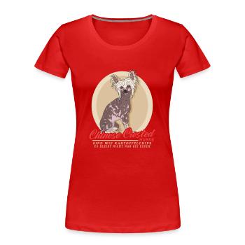 Cadeau chinois à crête chinoise - T-shirt bio Premium Femme - rouge - Devant - Mia (176cm)