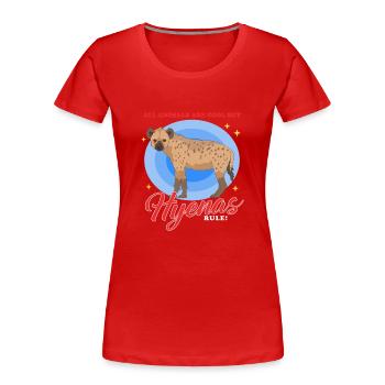 Hyène tachetée Hyène Hyène Cadeau - T-shirt bio Premium Femme - rouge - Devant - Mia (176cm)