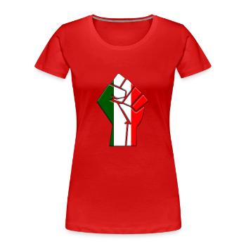 Italy Flag Italian Country Pride Native Ancestry - Women's Premium Organic T-Shirt - red - Front - Mia (176cm)