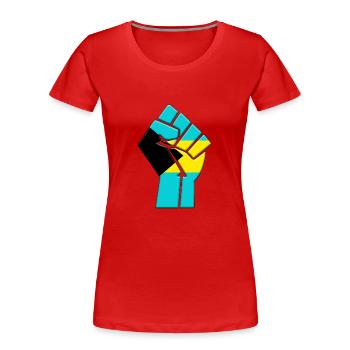 Bahamas-Flagge Country Pride Native Ancestry Familie - Frauen Premium Bio T-Shirt - Rot - Vorne - Mia (176cm)