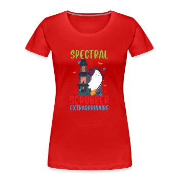 Spektralschrubber Extraordinaire Hausmeister Hallo - Frauen Premium Bio T-Shirt - Rot - Vorne - Mia (176cm)