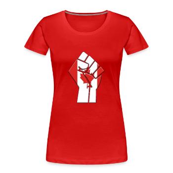 Canada Flag Canadian Country Pride Native - Women's Premium Organic T-Shirt - red - Front - Mia (176cm)