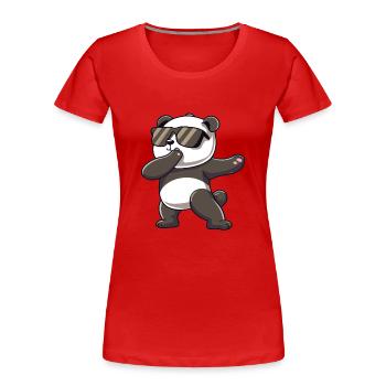 Panda Dabbing Panda Pandas Panda Baby - Frauen Premium Bio T-Shirt - Rot - Vorne - Mia (176cm)