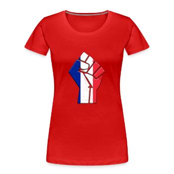 Frankreich-Flagge Französischer Landstolz Einheimische Familie - Frauen Premium Bio T-Shirt - Rot - Vorne - Mia (176cm)