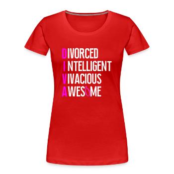 Happy Divorce Party Divorced - Women's Premium Organic T-Shirt - red - Front - Mia (176cm)