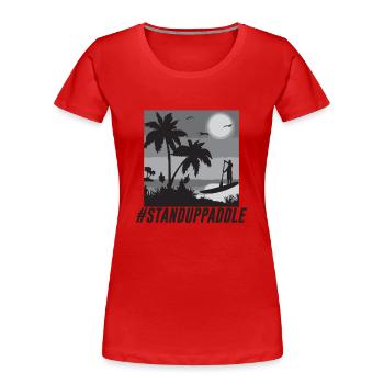 SUP - Women's Premium Organic T-Shirt - red - Front - Mia (176cm)
