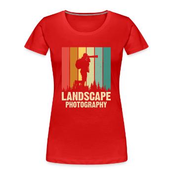 Fotograf - Frauen Premium Bio T-Shirt - Rot - Vorne - Mia (176cm)
