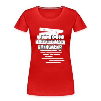 60s statement hippy sayings birthday present humor - Women's Premium Organic T-Shirt - red - Front - Mia (176cm)