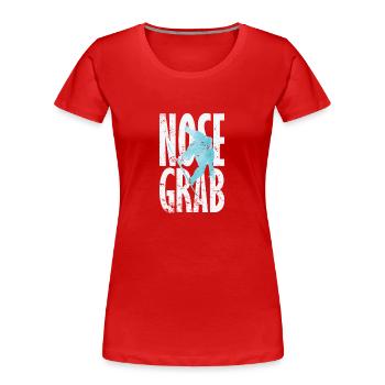 Nose Grab Snowboard - Frauen Premium Bio T-Shirt - Rot - Vorne - Mia (176cm)