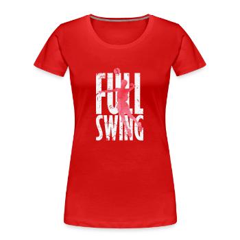 Full Swing Volleyball - Women's Premium Organic T-Shirt - red - Front - Mia (176cm)