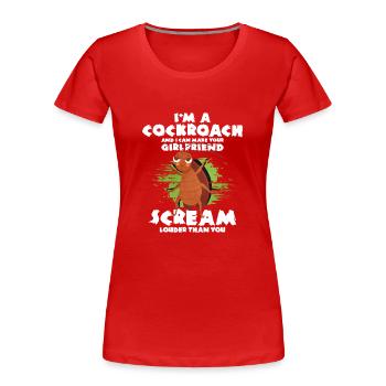 Cockroach - Women's Premium Organic T-Shirt - red - Front - Mia (176cm)