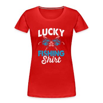 Angler Angeln Fischen - Frauen Premium Bio T-Shirt - Rot - Vorne - Mia (176cm)