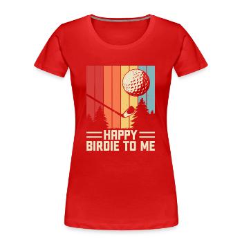 Golf Golfer - Frauen Premium Bio T-Shirt - Rot - Vorne - Mia (176cm)