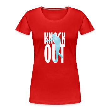Knock Out Boxen - Frauen Premium Bio T-Shirt - Rot - Vorne - Mia (176cm)