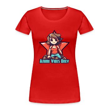 Star-Anime-Mädchen, nur Anime-Vibes - Frauen Premium Bio T-Shirt - Rot - Vorne - Mia (176cm)