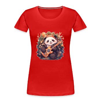 Panda Panda Bear Panda Baby Pandas Panda Animal - Women's Premium Organic T-Shirt - red - Front - Mia (176cm)