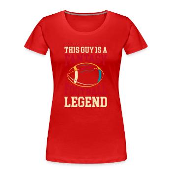 Fantasy Football - T-shirt bio Premium Femme - rouge - Devant - Mia (176cm)